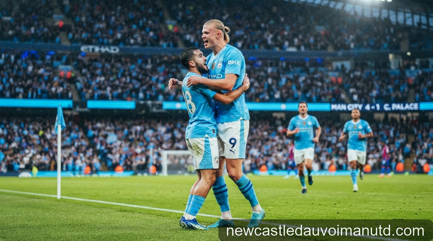 Man City hủy diệt Crystal Palace 4-1: Haaland và Cherki khẳng định sức mạnh nhà vô địch